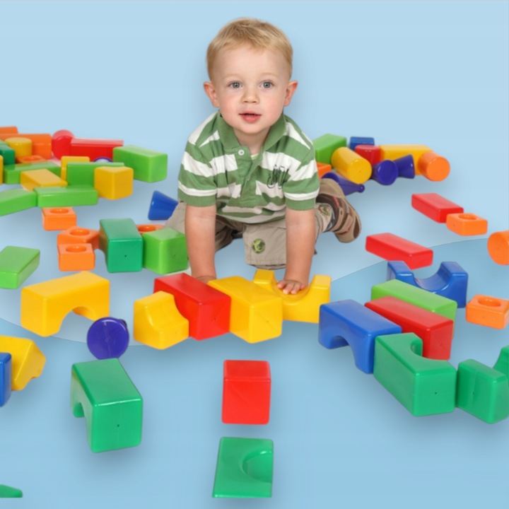 Duże kolorowe klocki dmuchane dydaktyczne 45 elementy!!!!