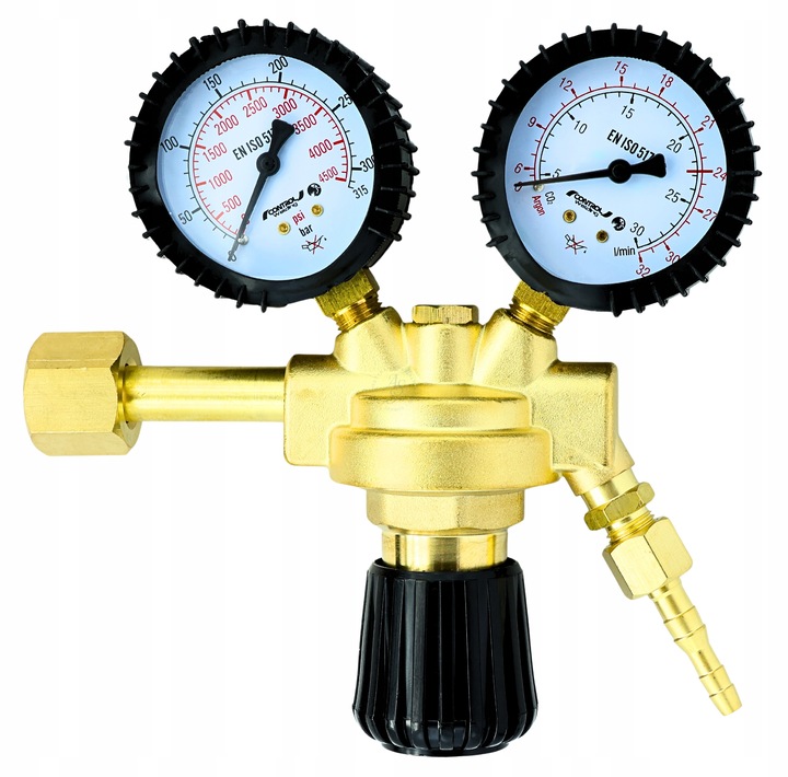 Reduktor do CO2 argon dwutlenek węgla MAXY CO2/Ar z 2 manometrami