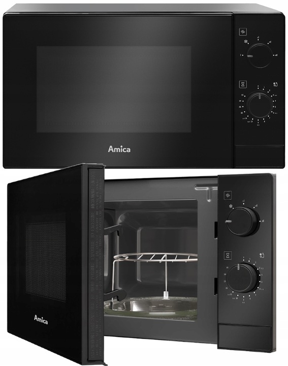 KUCHENKA MIKROFALOWA AMICA AMMF20M1B | MIKROFALÓWKA | 20L | CZARNA