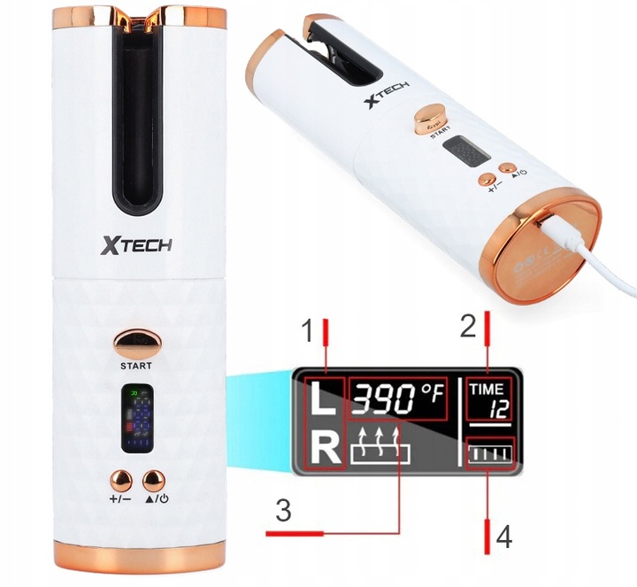 LOKÓWKA DO WŁOSÓW AUTOMATYCZNA CERAMICZNA LCD CURL