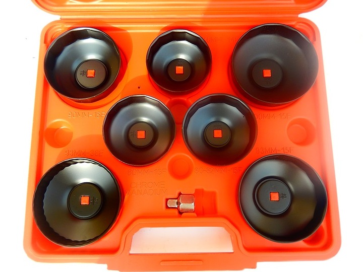 ZESTAW KLUCZY NASADEK W WALIZCE DO ODKRĘCANIA FILTRÓW OLEJU 15 ELEMENTÓW