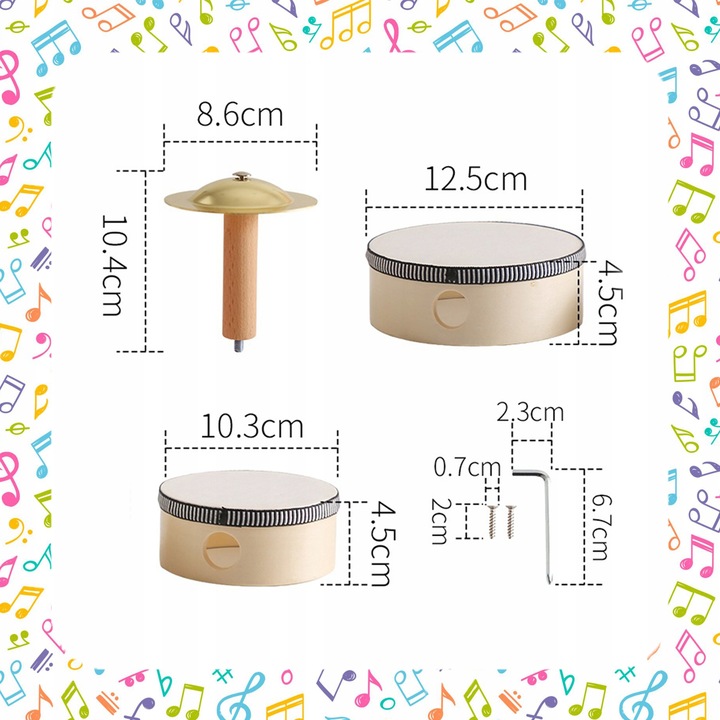 TABLICA MANIPULACYJNA SENSORYCZNA MUZYCZNA PERKUSJA CYMBAŁKI EDUKACYJNA XXL