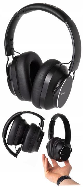 Tonsil Słuchawki Bezprzewodowe R65BT Bluetooth Nauszne ANC CZARNE +Mikrofon