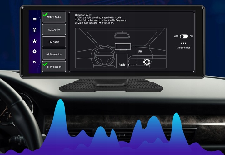 RADIO STACJA MULTIMEDIALNA WIDEOREJESTRATOR CARPLAY ANDROID DVR KAMERA AUX