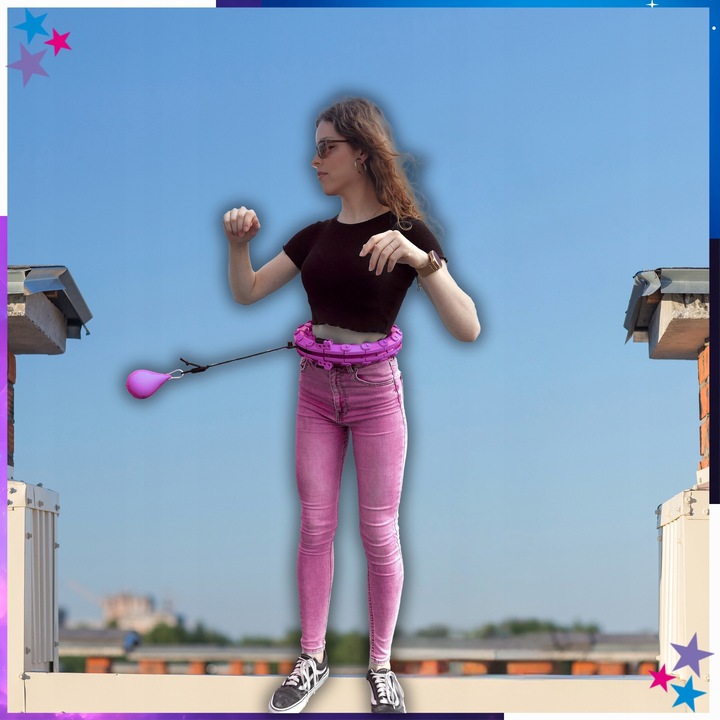 HULA HOP ODCHUDZAJĄCE z Obciążeniem Obciążnikiem Smart z Wypustkami HULAHOP