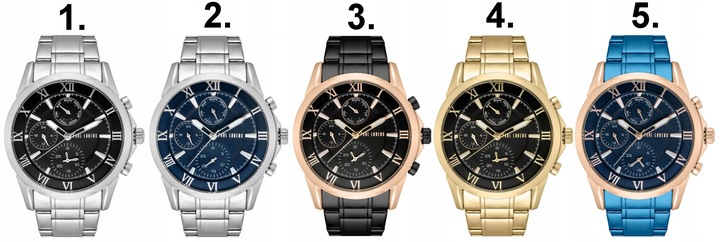 ZEGAREK MĘSKI PAUL LORENS BRUTUS chronograf datownik + BOX +GRAWER