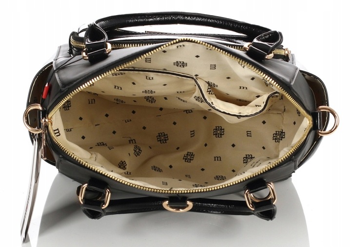 Monnari Czarna torebka listonoszka KUFEREK do ręki i plecak w jednym 3w1