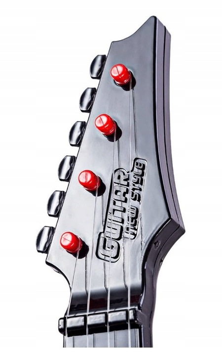 GITARA STRUNOWA DLA DZIECI ROCKOWA DUŻA 52 CM ZABAWKA MUZYCZNA LED 4 STRUNY