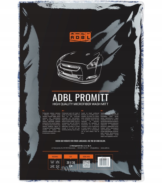 ADBL Promitt Profesjonalna Rękawica Z Mikrofibry Do Mycia Samochodu