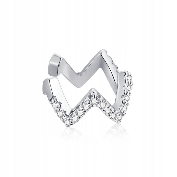 Kolczyk Nausznica Kolczyk Cyrkonie Nausznica Srebro 925