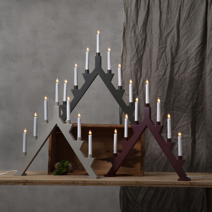 Świecznik adwentowy ZACK drewniany czerwony