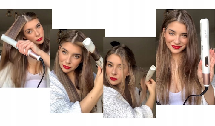 PROSTOWNICA LOKÓWKA DO WŁOSÓW 2w1ceramiczna LOVINE