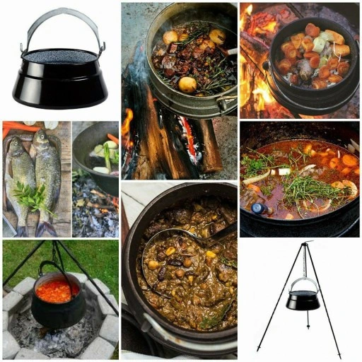 KOCIOŁEK WĘGIERSKI EMALIOWANY 10L GRUBA STAL