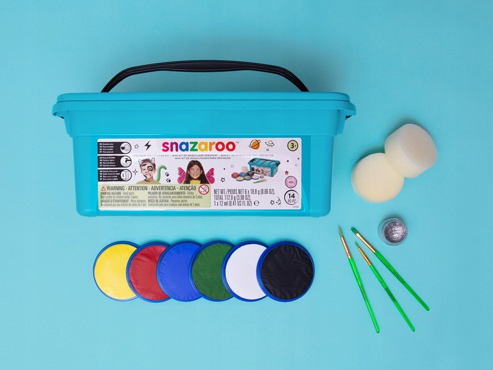SNAZAROO ZESTAW FARB DO MALOWANIA TWARZY I CIAŁA WALIZKA STARTOWA 14 el.