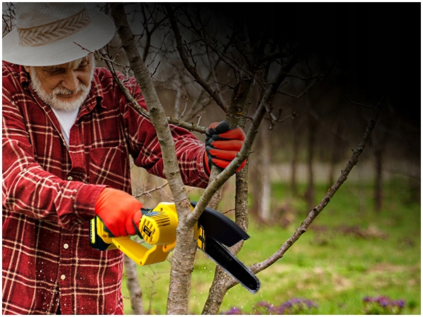 PIŁA ŁAŃCUCHOWA AKUMULATOROWA 6" DO GAŁĘZI DREWNA GAŁĘZIÓWKA 2x AKUMULATOR