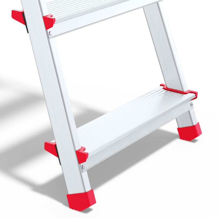 Drabina aluminiowa domowa 7 stopniowa składana BAULICH hak i stopki GRATIS!