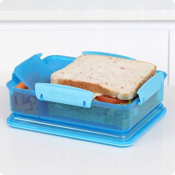 ŚNIADANIÓWKA POJEMNIK lunchbox z Przegródkami snack duo 975ml to-go Sistema