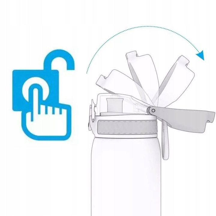 BIDON BUTELKA SPORTOWA NA WODĘ ION8 BLUE NIEBIESKI Z ATESTEM 500 ml / 0,5 l