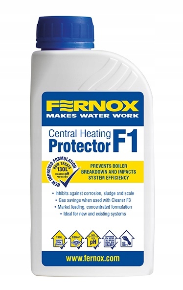 FERNOX F1 Inhibitor Korozji Protector Płyn 500 ml + Tester Analiza Stężenia