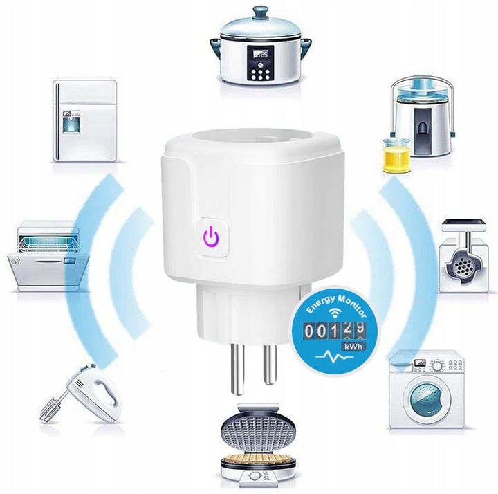 GNIAZDKO ELEKTRYCZNE WIFI STEROWANIE SMARTFONEM LAMPKI ŚWIĄTECZNE TERMOSTAT