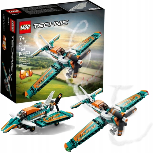 LEGO TECHNIC 42117 SAMOLOT WYŚCIGOWY LUB KASKADERSKI LOTNISKO 2w1