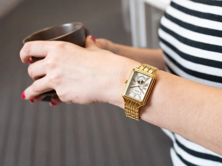 DAMSKI ZEGAREK FOSSIL ES5398 RAQUEL NA BRANSOLECIE WSKAŹNIK DAY/NIGHT