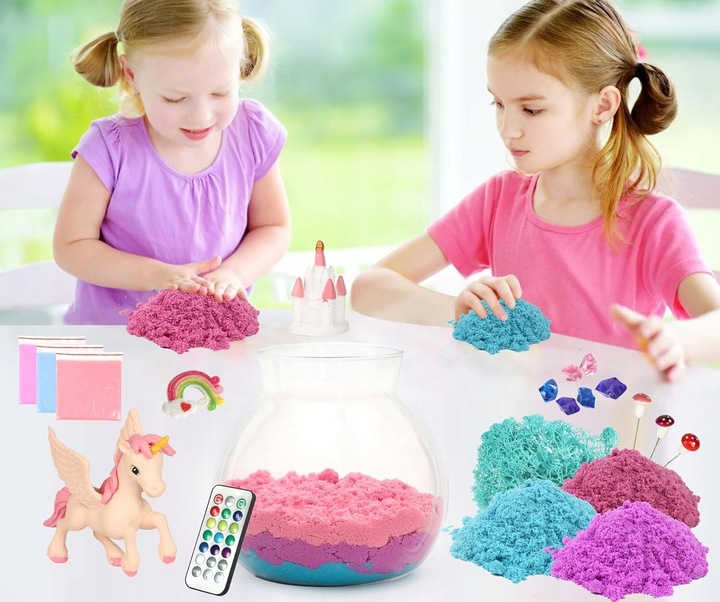 Zestaw Kreatywny Magiczne Terrarium Jednorożca DIY z Podświetleniem LED