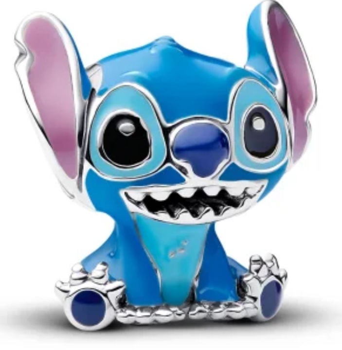Zawieszka disney charms Stich Lilo i Stich niebieski beads srebro 925