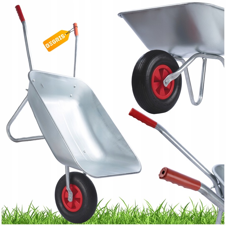 TACZKA OGRODOWA BUDOWLANA MOCNA OCYNKOWA WÓZEK OGRODOWY 120L LEKKA TACZKI