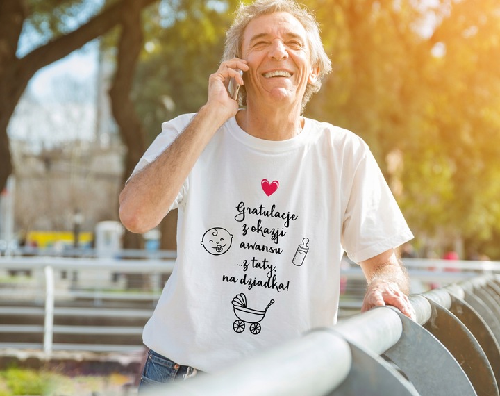 KOSZULKA tshirt ZOSTANIESZ BABCIĄ DZIADKIEM