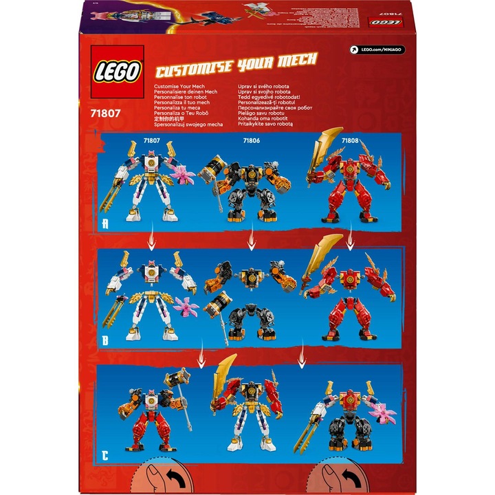 LEGO Ninjago Mech Elem Robot technologiczny Sory 71807 + Teren szkoleniowy