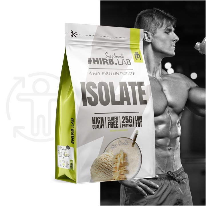 Izolat Białka BIAŁKO 700 g WPI Whey Protein Isolate Biała Czekolada Hiro
