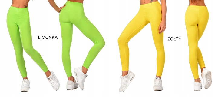 LEGGINSY bawełniane na gumce getry fitness M/38