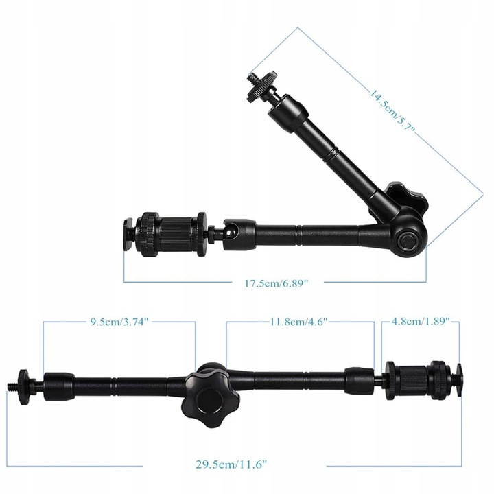 Crab Clamp Magic Arm Zacisk Studyjny Uniwersalny 1/4 3/8 + Ramię Przegubowe