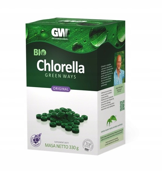 BIO Chlorella 330g (1320 tabletek) + BIO Jęczmień 300g + shaker, ZIELONKI