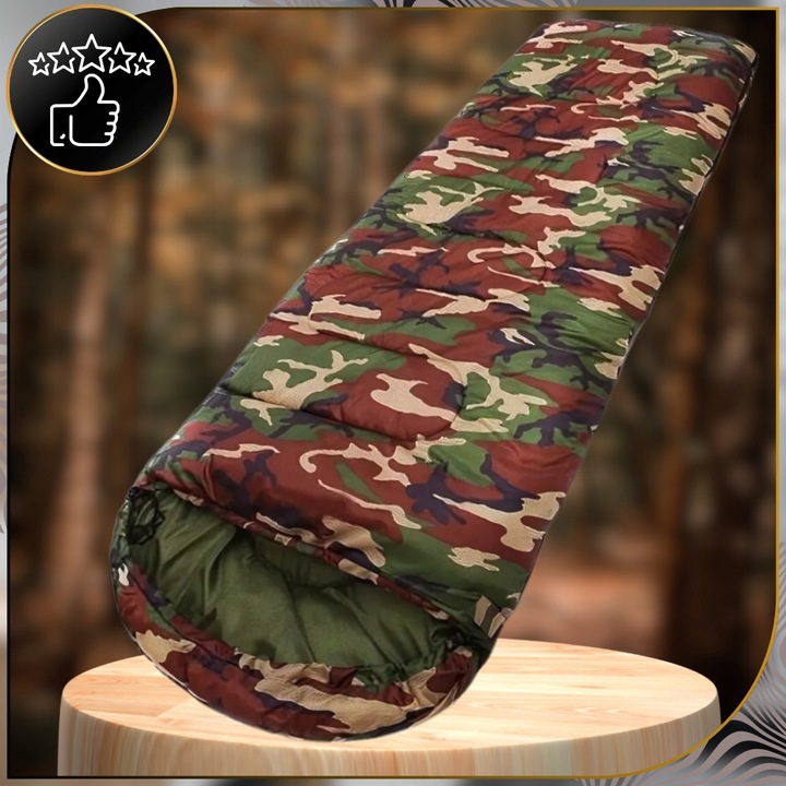 Śpiwór zimowy dziecięcy turystyczny puchowy wojskowy dla dziecka ultralekki