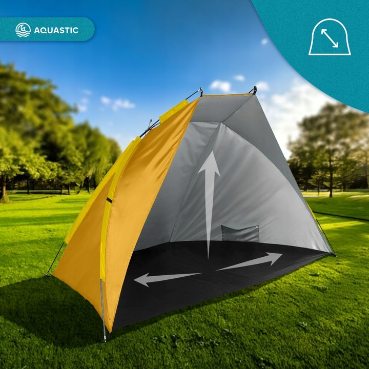 Namiot plażowy AQUASTIC Concielo pomarańczowy UPF50+ Ochrona przed słońcem