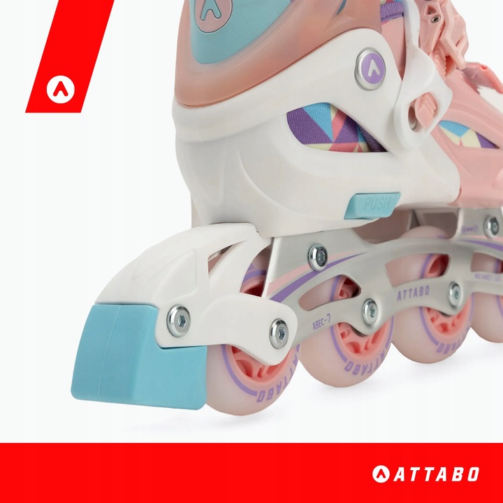 Łyżworolki dziecięce ATTABO Flashled regulowane r. 30-33 2w1 łyżwy i rolki