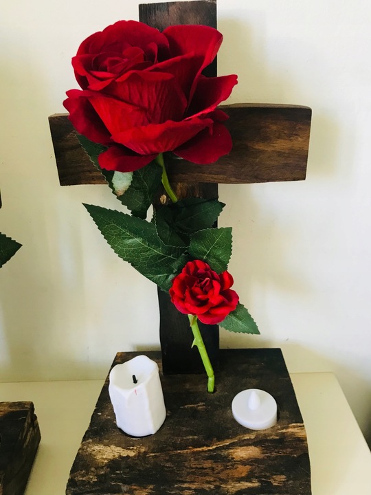 STROIKI na CMENTARZ STROIK na GRÓB drewniany KRZYŻ