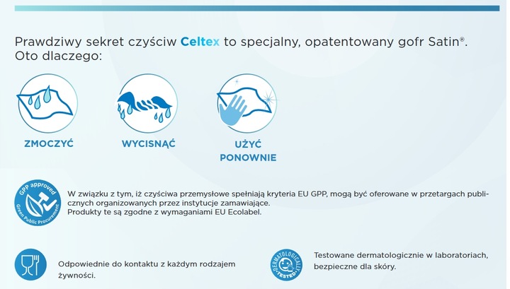 Czyściwa papierowe BLUE WIPER, niebieskie, 2 warst. 2x290 m CELTEX