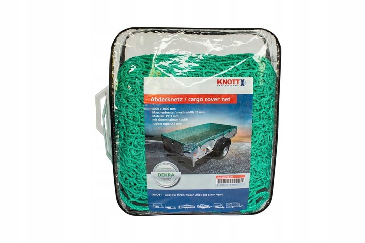 Siatka zabezpieczająca na przyczepkę 150x270 z gumą transportowa ochronna