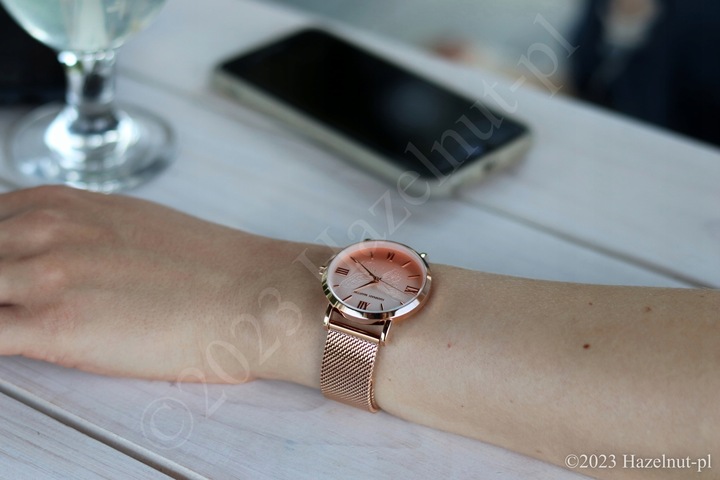 Zegarek damski bransoletka mesh PREZENT motyl
