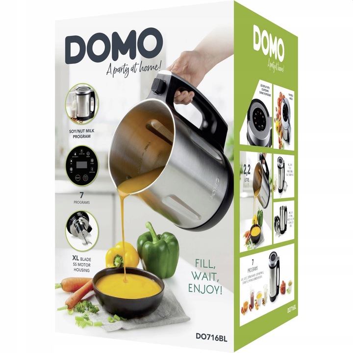 DOMO DO716BL blender mikser do gotowania zupy, zupowar urządzenie do zup