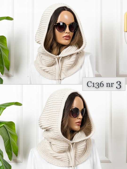 BALACLAVA CIEPŁY KAPTUR GRUBY z WEŁNĄ CZAPKA DAMSKA JAKOŚĆ PREMIUM KOLORY