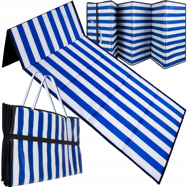 Mata Plażowa na Plaże Kamieniste Gruba Duża XXL Koc Plażowy Składana 190cm