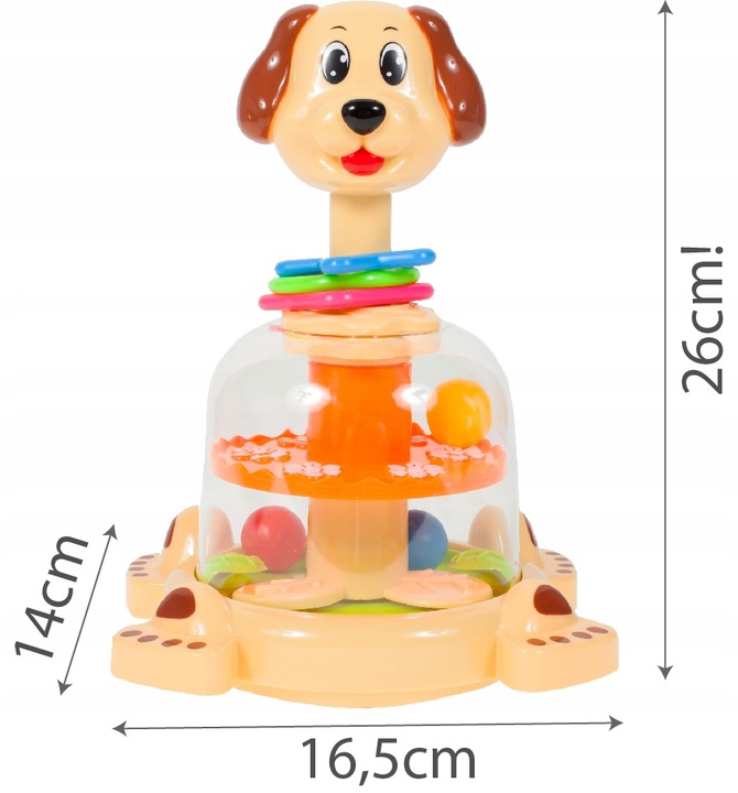 BĄCZEK SPINNER DLA DZIECI PIESEK Z KULECZKAMI ZABAWKA WIRUJĄCA DLA DZIECI