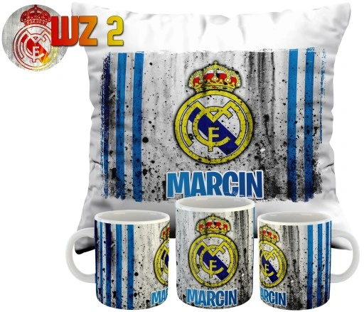 ZESTAW PODUSZKA KUBEK REAL MADRYT MADRID IMIĘ Y5