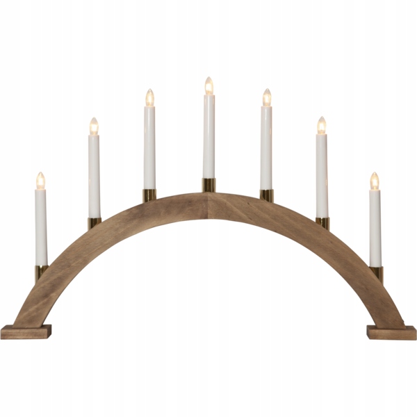 Świecznik adwentowy drewniany brązowy GILLIAN