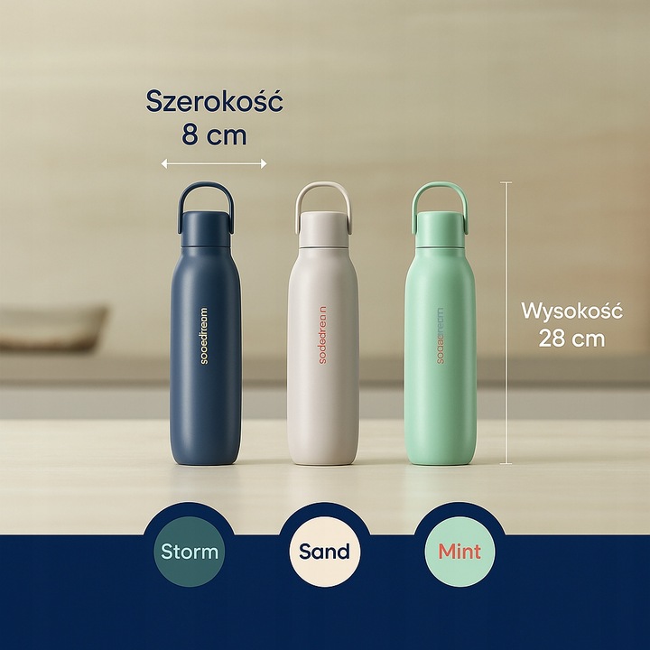 Butelka termiczna SodaStream Fizz&go Cool 0,9 l metalowa butelka | STORM