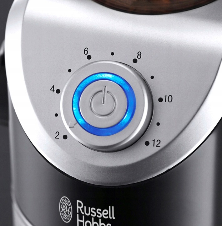 MŁYNEK DO KAWY ŻARNOWY ELEKTRYCZNY RUSSELL HOBBS CZARNY MOC 140 W MOCNY